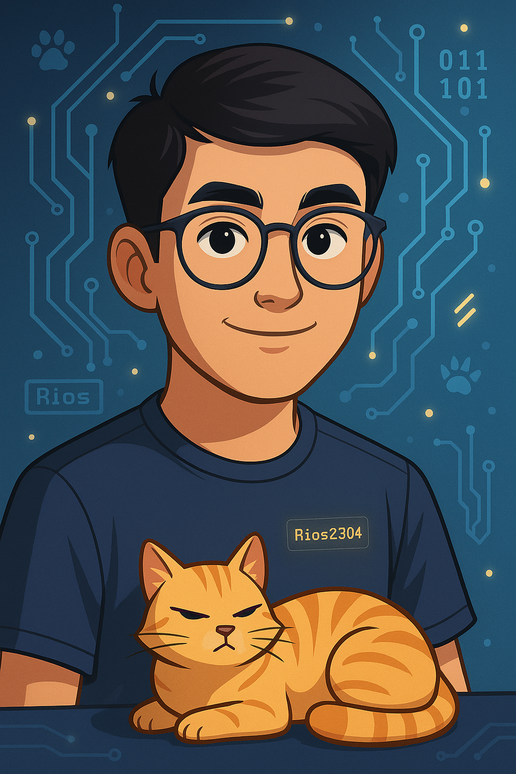 Avatar digital de Rios2304 - desarrollador tech amante de los gatos